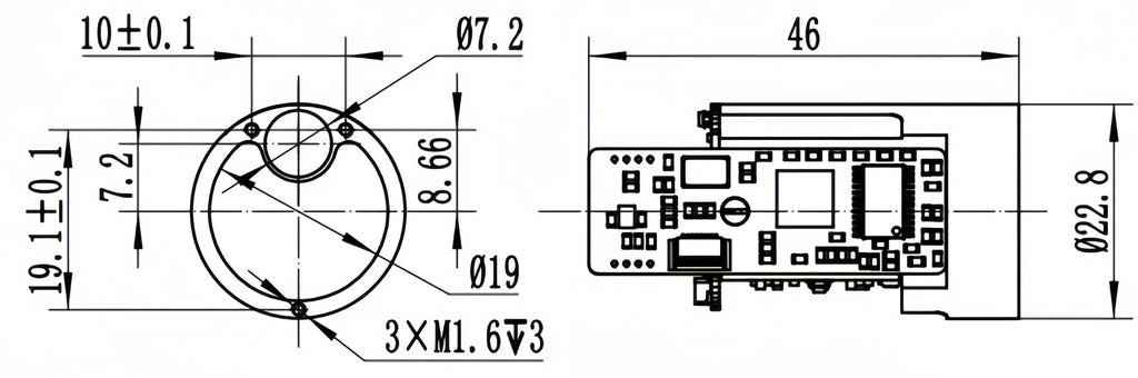 Laser Rangefinder 905 nm LRFA1000BA