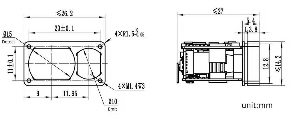 Laser Rangefinder 905 nm LRFA1200AA