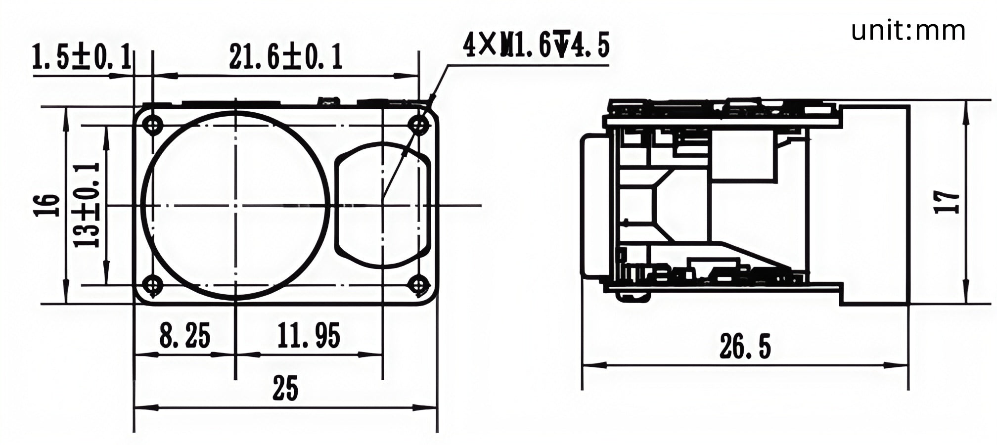 Laser Rangefinder 905 nm LRFA2000AB
