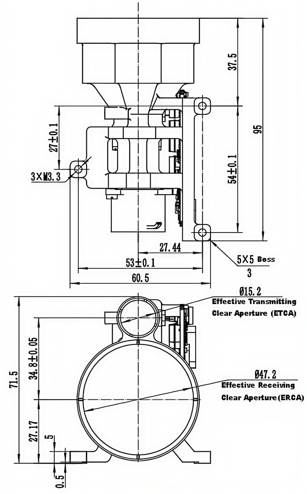 Laser Rangefinder 1535 nm LRFB10500FC