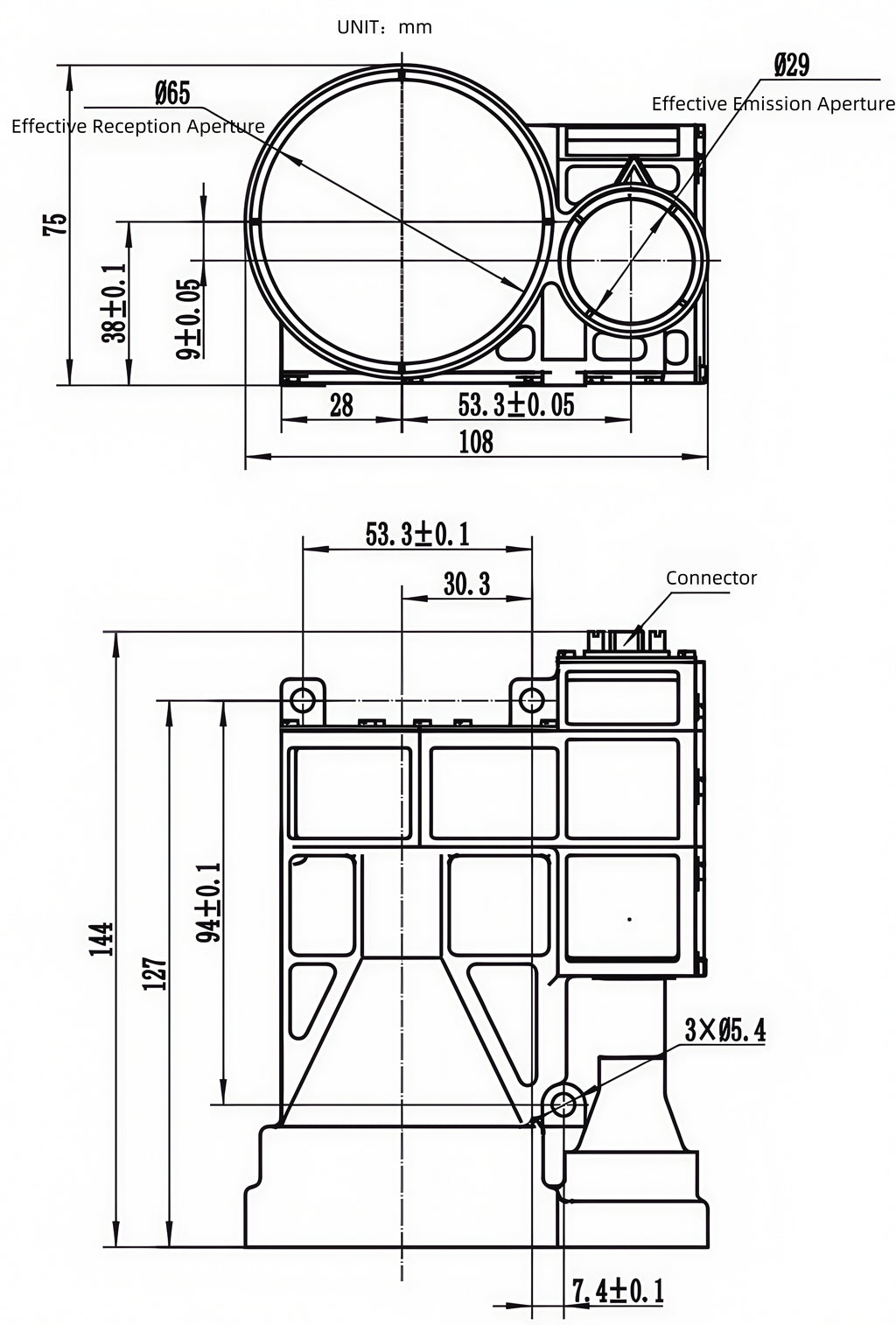 Laser Rangefinder 1535 nm LRFB17500IC