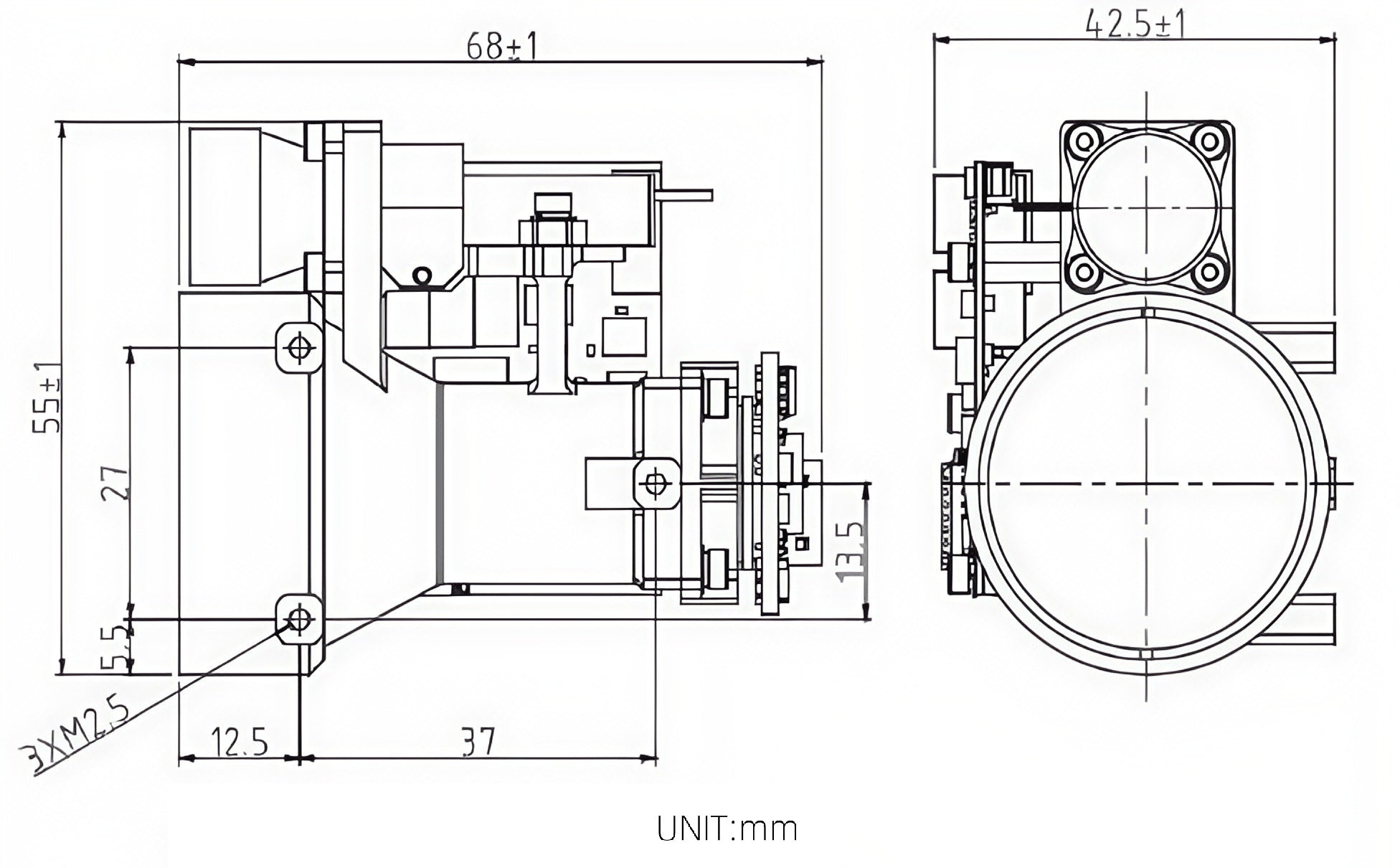 Laser Rangefinder 1535 nm LRFB8000EC