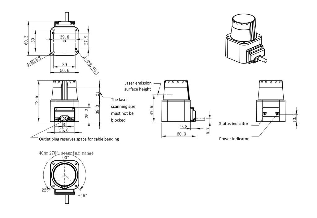 LUMENIX Mini Slam Nivigation LiDAR