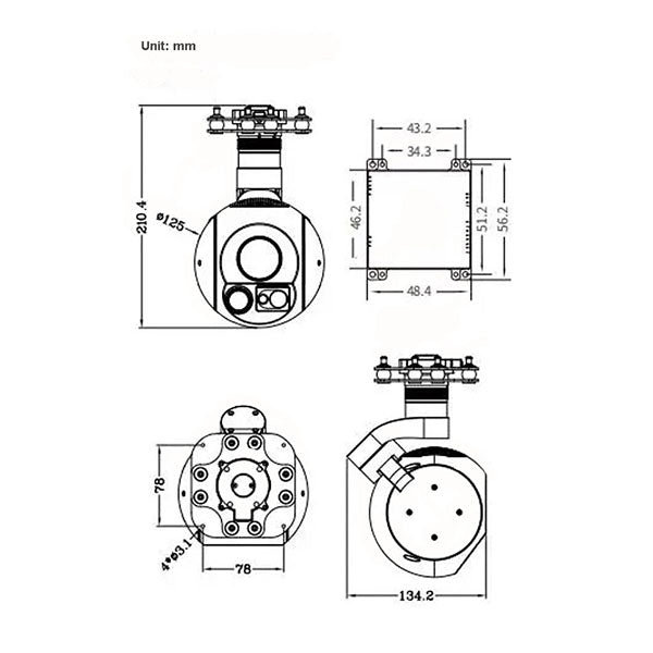 OPTIVIA Electro-Optical Pod (Quick-Disconnect with Fast Release Mechanism)