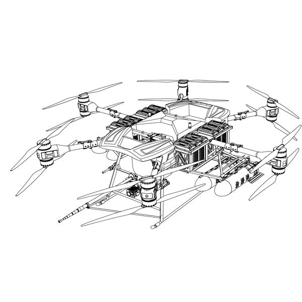 Phoenix Series Heavy-Duty Fire-fighting and Rescue Drone - Max Payload 150kg